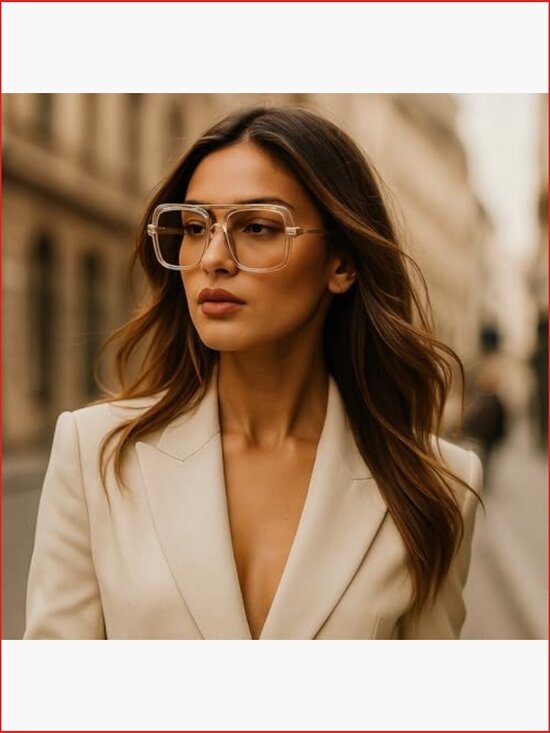 Retro Square Vintage Oversized Pilot Sunglasses UV400 Protection Unisex main image 6